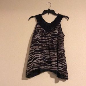 Top with black crochet at the top